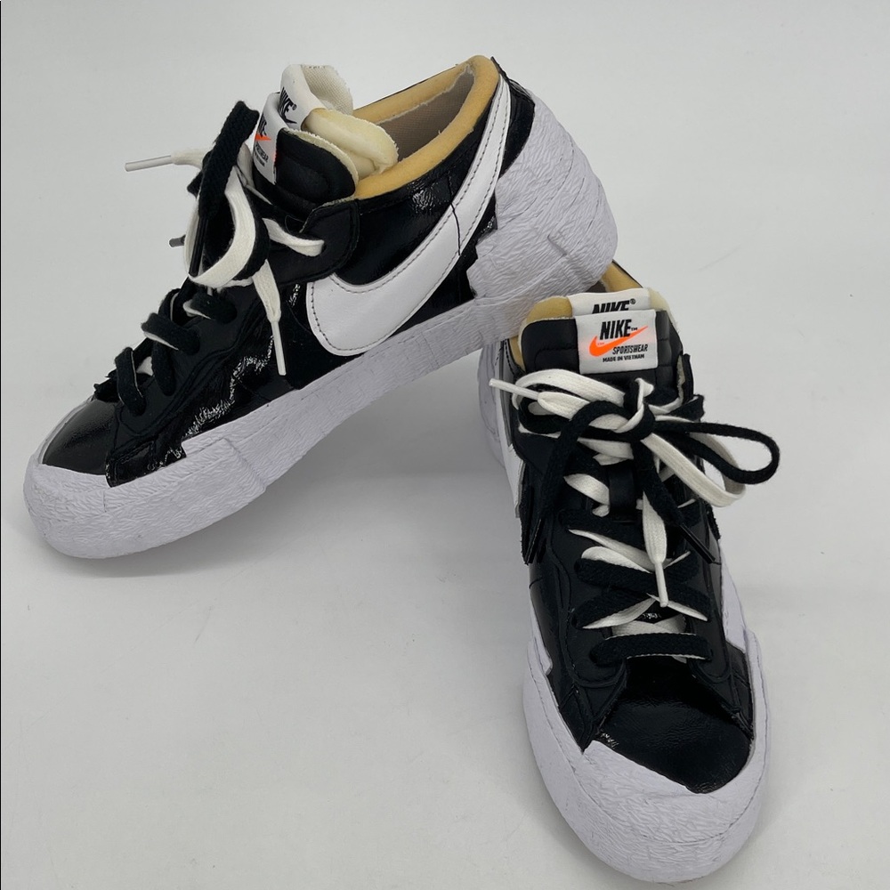 Nike Blazer Low “Black Patent Leather” x sacai Men’s Sneakers Size 7.5